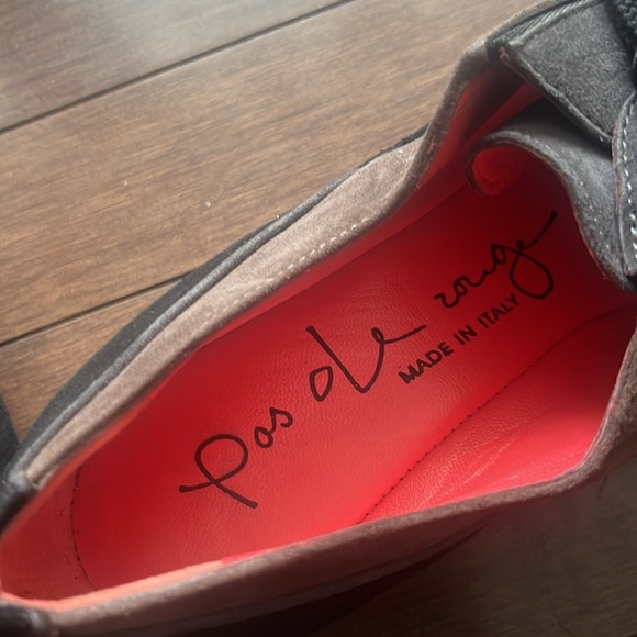 Beautiful suede Italian leather lace up shoes size 41 - Picture 2 of 4